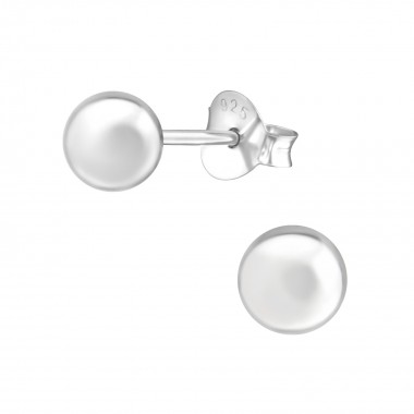 Ball - 925 Sterling Silver Basic Stud Earrings SD5983