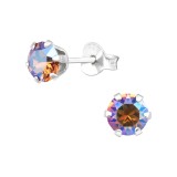 Round - 925 Sterling Silver Basic Stud Earrings SD8420