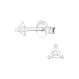 Triangle - 925 Sterling Silver Basic Stud Earrings SD9467