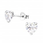 Heart - 925 Sterling Silver Basic Stud Earrings SD991 Heart - 925 Sterling Silver Basic Stud Earrings SD991