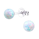 Ball - 925 Sterling Silver Semi-Precious Stud Earrings SD23612