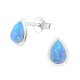 Pear - 925 Sterling Silver Semi-Precious Stud Earrings SD26811