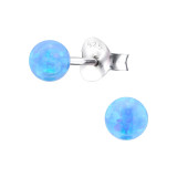 Ball - 925 Sterling Silver Semi-Precious Stud Earrings SD27712