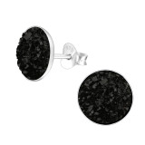 Round - 925 Sterling Silver Semi-Precious Stud Earrings SD28280