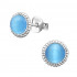 Light Blue Chalcedony Cat Eye