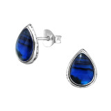 Pear - 925 Sterling Silver Semi-Precious Stud Earrings SD30899