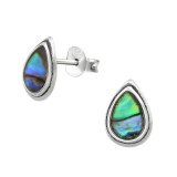 Drop - 925 Sterling Silver Semi-Precious Stud Earrings SD31210