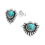 Bali - 925 Sterling Silver Semi-Precious Stud Earrings SD38303