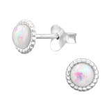 Round 4mm - 925 Sterling Silver Semi-Precious Stud Earrings SD44637