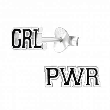 Pwr Grl - 925 Sterling Silver Semi-Precious Stud Earrings SD45042