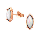 Marquise - 925 Sterling Silver Semi-Precious Stud Earrings SD46243