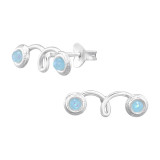 Round - 925 Sterling Silver Semi-Precious Stud Earrings SD46909