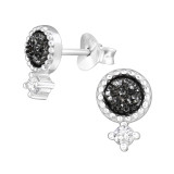 Round - 925 Sterling Silver Semi-Precious Stud Earrings SD46964