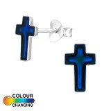 Cross - 925 Sterling Silver Semi-Precious Stud Earrings SD47077