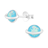 Saturn - 925 Sterling Silver Semi-Precious Stud Earrings SD47293