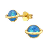 Saturn - 925 Sterling Silver Semi-Precious Stud Earrings SD47295