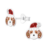 Dog - 925 Sterling Silver Semi-Precious Stud Earrings SD47662