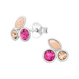Cluster - 925 Sterling Silver Semi-Precious Stud Earrings SD49231