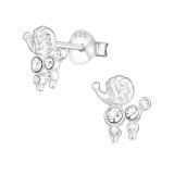Dangle - 925 Sterling Silver Stud Earrings with Crystals SD17466