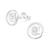 @ Sign - 925 Sterling Silver Stud Earrings with Crystals SD22284
