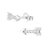 Arrow - 925 Sterling Silver Stud Earrings with CZ SD17577