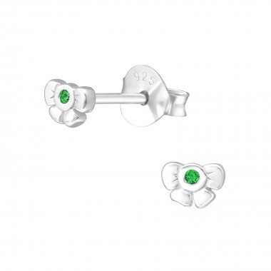 Bow - 925 Sterling Silver Stud Earrings with CZ SD27241