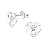 Angel - 925 Sterling Silver Stud Earrings with CZ SD33878