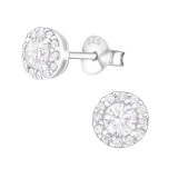 Sparkling - 925 Sterling Silver Stud Earrings with CZ SD36801