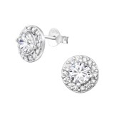 Sparkling - 925 Sterling Silver Stud Earrings with CZ SD37585
