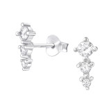 Sparkling - 925 Sterling Silver Stud Earrings with CZ SD38418