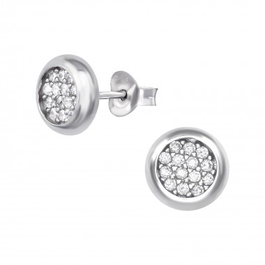 Sparkling - 925 Sterling Silver Stud Earrings with CZ SD39053