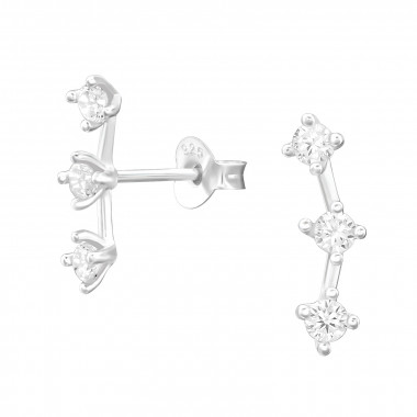 Constellation - 925 Sterling Silver Stud Earrings with CZ SD44224