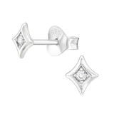 Sparkle - 925 Sterling Silver Stud Earrings with CZ SD46268