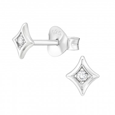 Sparkle - 925 Sterling Silver Stud Earrings with CZ SD46268