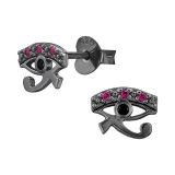 Eye Of Horus - 925 Sterling Silver Stud Earrings with CZ SD46978