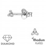 Triangular Cluster - 925 Sterling Silver Diamond Ear Studs SD49864 Triangular Cluster - 925 Sterling Silver Diamond Ear Studs SD49864