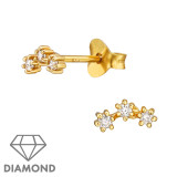 Cluster - 925 Sterling Silver Diamond Ear Studs SD49879