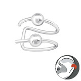 Plain - 925 Sterling Silver Cuff Earrings SD17634