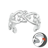 Heart - 925 Sterling Silver Cuff Earrings SD22170