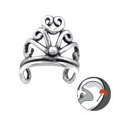 Crown - 925 Sterling Silver Cuff Earrings SD28131