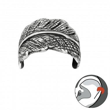 Leaf - 925 Sterling Silver Cuff Earrings SD28132