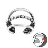 Plain - 925 Sterling Silver Cuff Earrings SD28231