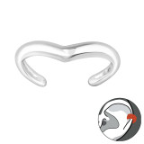 Wave - 925 Sterling Silver Cuff Earrings SD28232