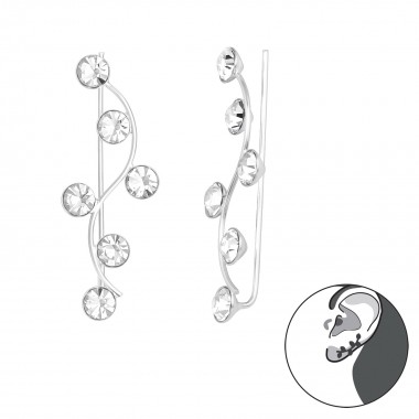 Branch - 925 Sterling Silver Cuff Earrings SD39115