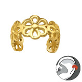 Flower - 925 Sterling Silver Cuff Earrings SD40019