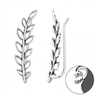 Olive - 925 Sterling Silver Cuff Earrings SD40637