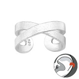 Cross - 925 Sterling Silver Cuff Earrings SD40924