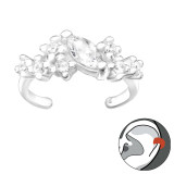 Marquise - 925 Sterling Silver Cuff Earrings SD41068