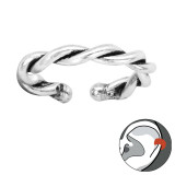 Twist - 925 Sterling Silver Cuff Earrings SD41153
