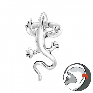 Lizard - 925 Sterling Silver Cuff Earrings SD41687